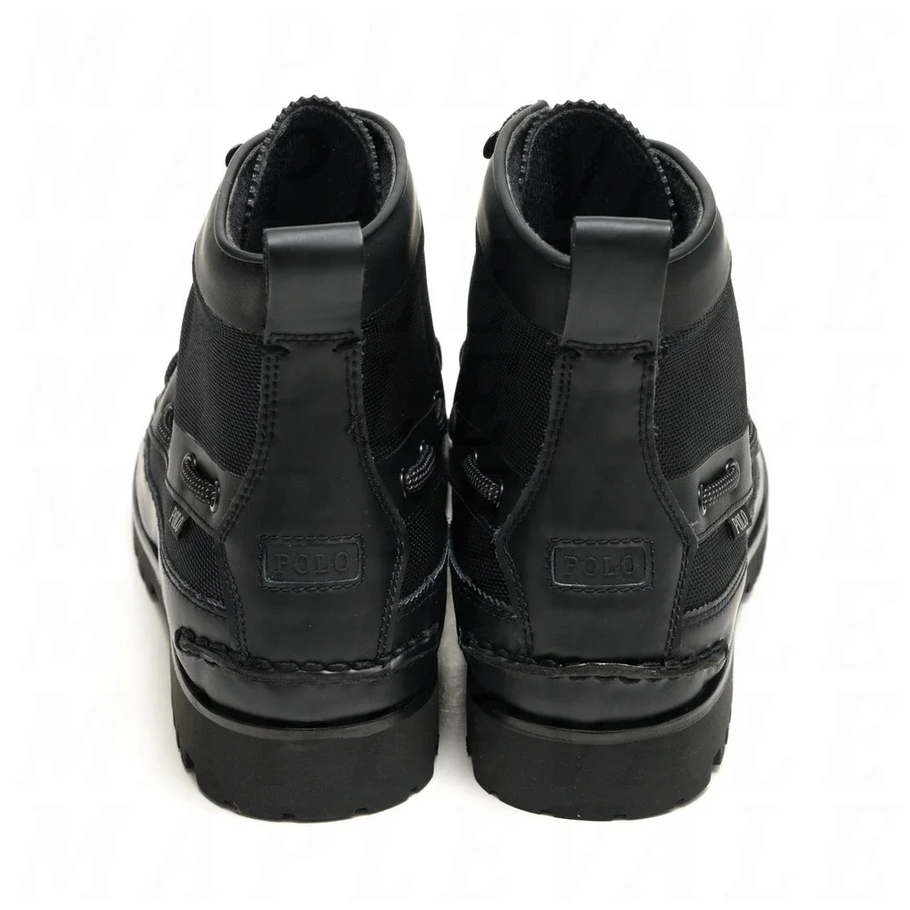 Polo Ralph Lauren Ranger Mid Ballistic Nylon Boots Men's Sz 9.5 Black Oxford NIB